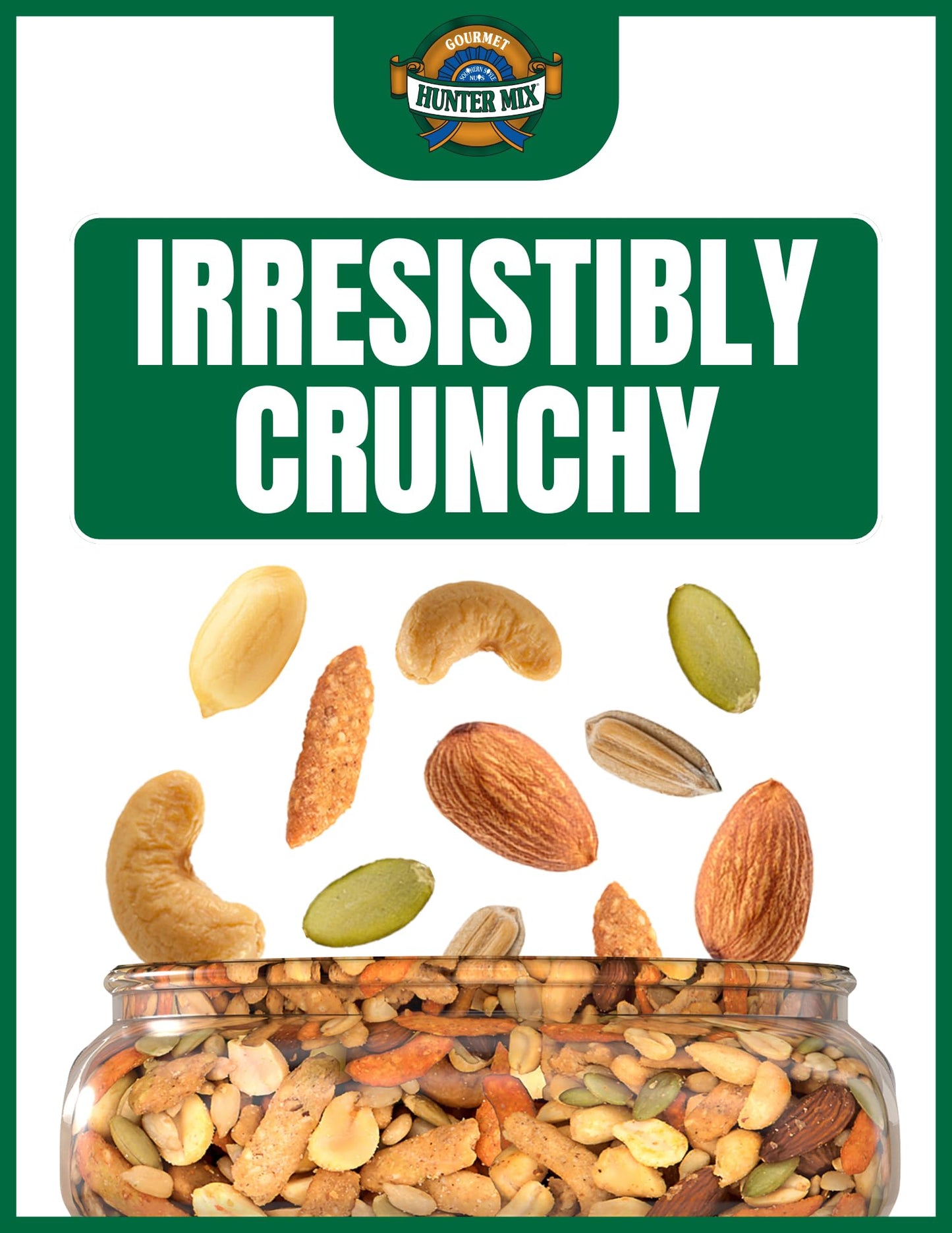 Southern Style Nuts Gourmet Hunter Bulk Trail Mix, 23 oz (Pack of 1), Sesame Sticks, Roasted Peanuts, Sunflower Kernels, Almonds, Cashews & Pepitas, Mixed Nuts, Snacks for Adults & Kids - Fresh Hearth