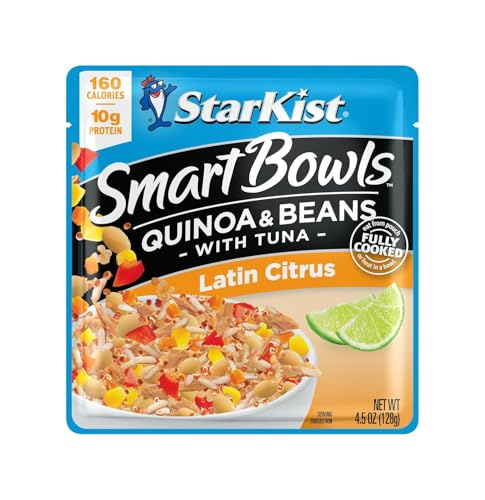 StarKist Smart Bowls Latin Citrus, 4.5 oz Pouch (Pack of 12) – Features Quinoa & Beans with Wild Caught Tuna - Fresh Hearth