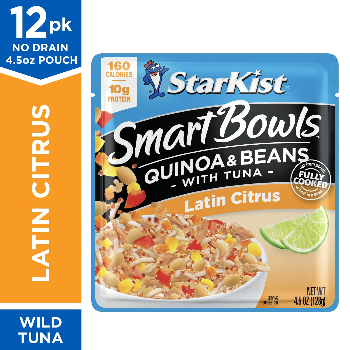 StarKist Smart Bowls Latin Citrus, 4.5 oz Pouch (Pack of 12) – Features Quinoa & Beans with Wild Caught Tuna - Fresh Hearth