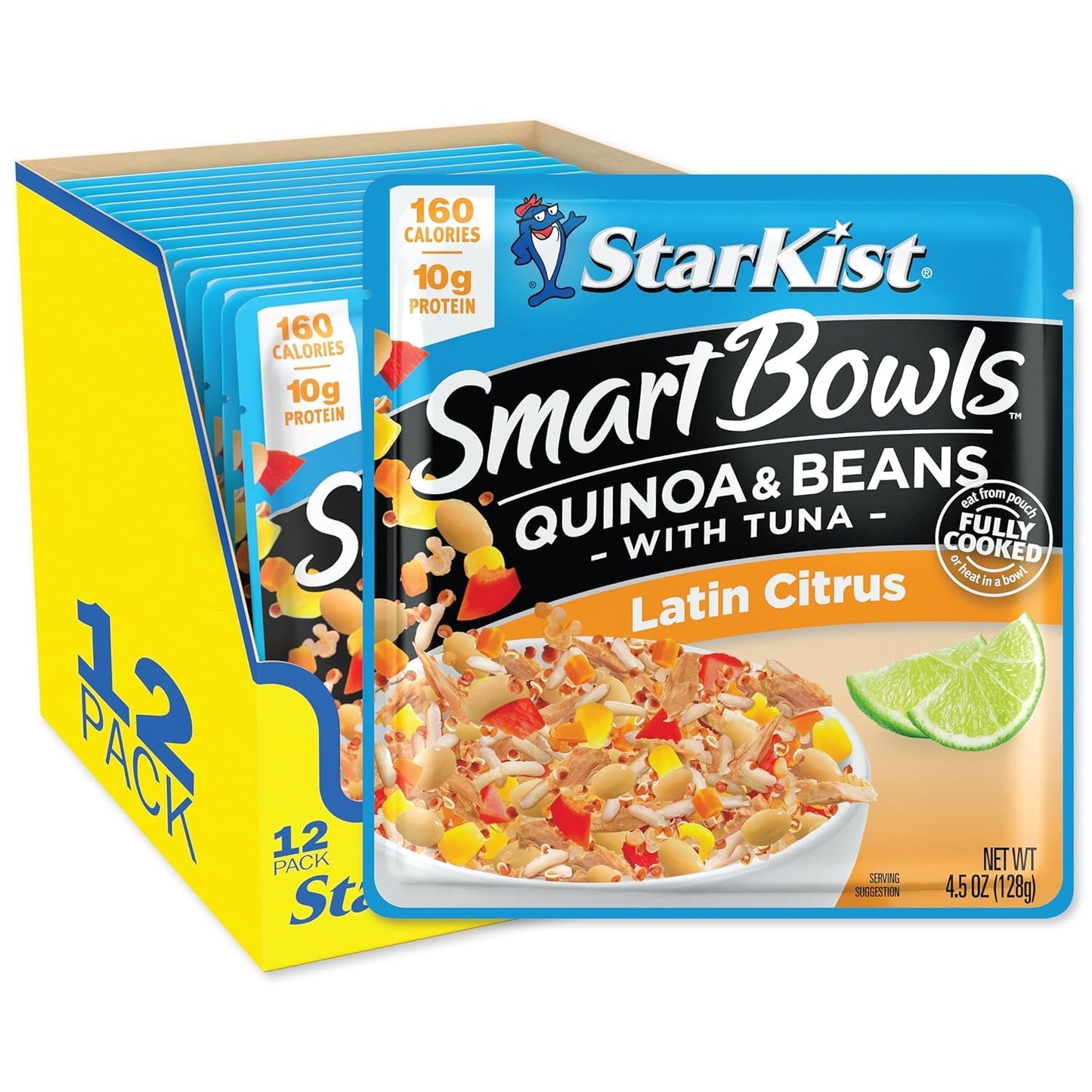 StarKist Smart Bowls Latin Citrus, 4.5 oz Pouch (Pack of 12) – Features Quinoa & Beans with Wild Caught Tuna - Fresh Hearth