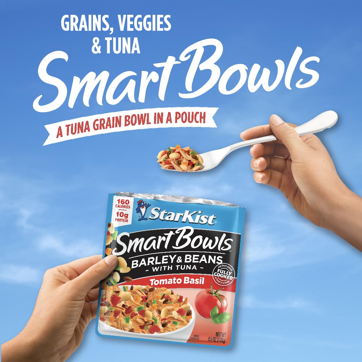 StarKist Smart Bowls Tomato Basil, 4.5 oz Pouch (Pack of 12) - Features Barley & Beans with Wild Caught Light Tuna - Fresh Hearth
