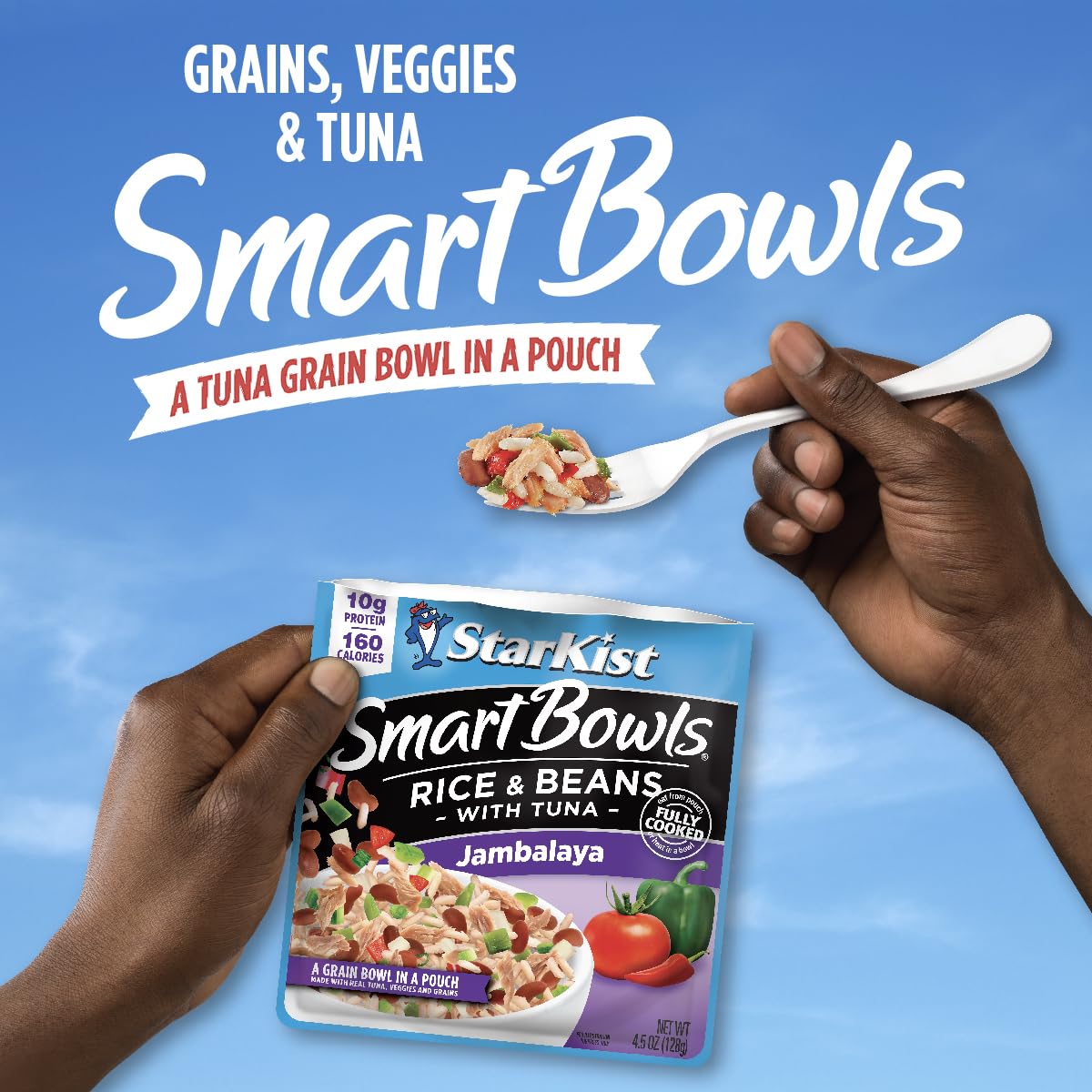 StarKist Smart Bowls Tuna, Rice and Beans, Jambalaya, 4.5 oz Pouch, Pack of 12 - Fresh Hearth