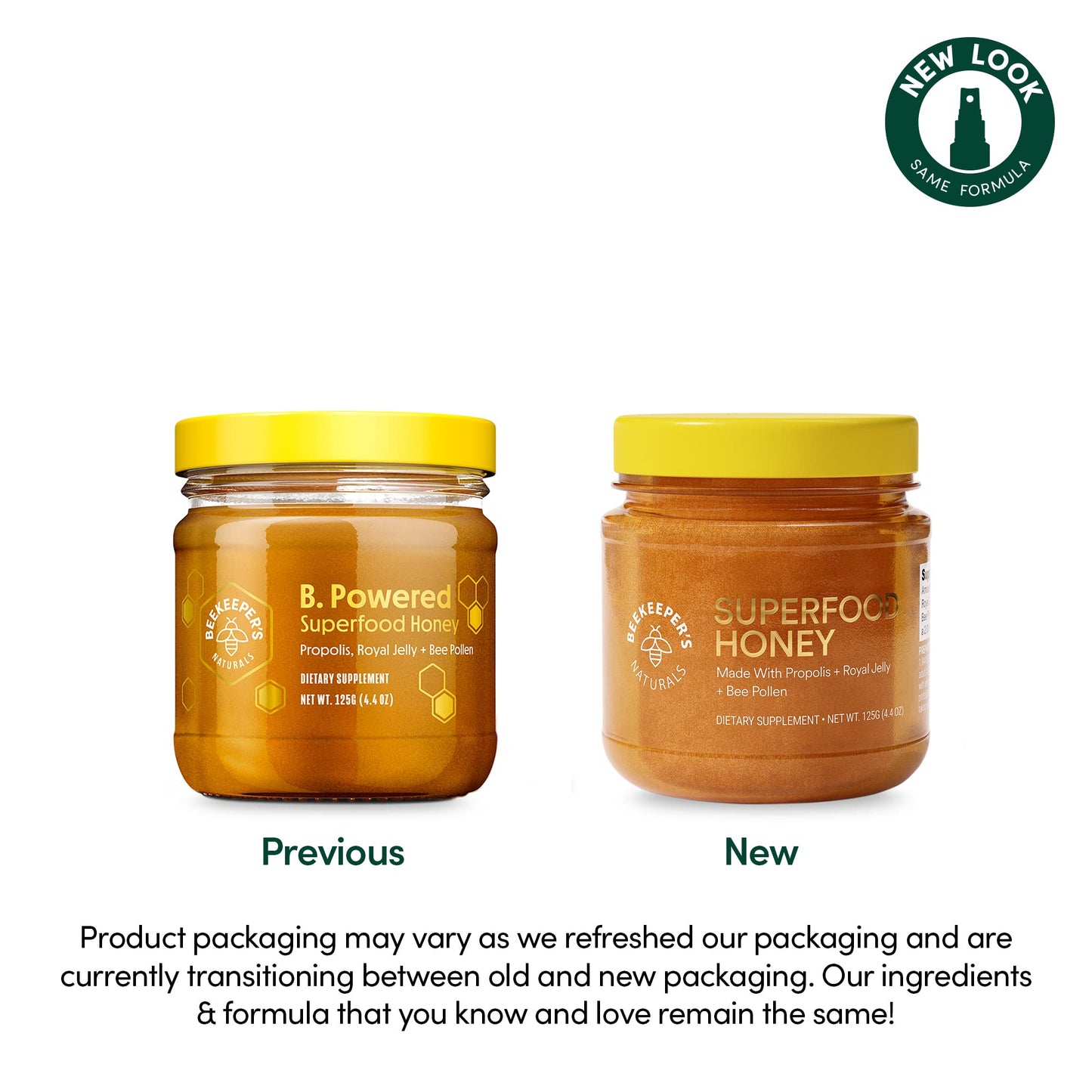 Superfood Honey by Beekeeper's Naturals - Bee Pollen, Royal Jelly, Propolis, Honey - Natural Energy, Immune Support, Mental Clarity, Athletic Performance (4.4 oz) - Fresh Hearth