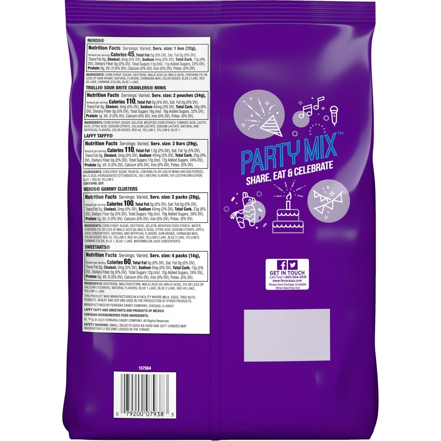 SweeTARTS Variety Party Mix, Individually Wrapped Assorted Candy, 28.6 Ounce (75 Count) - Fresh Hearth