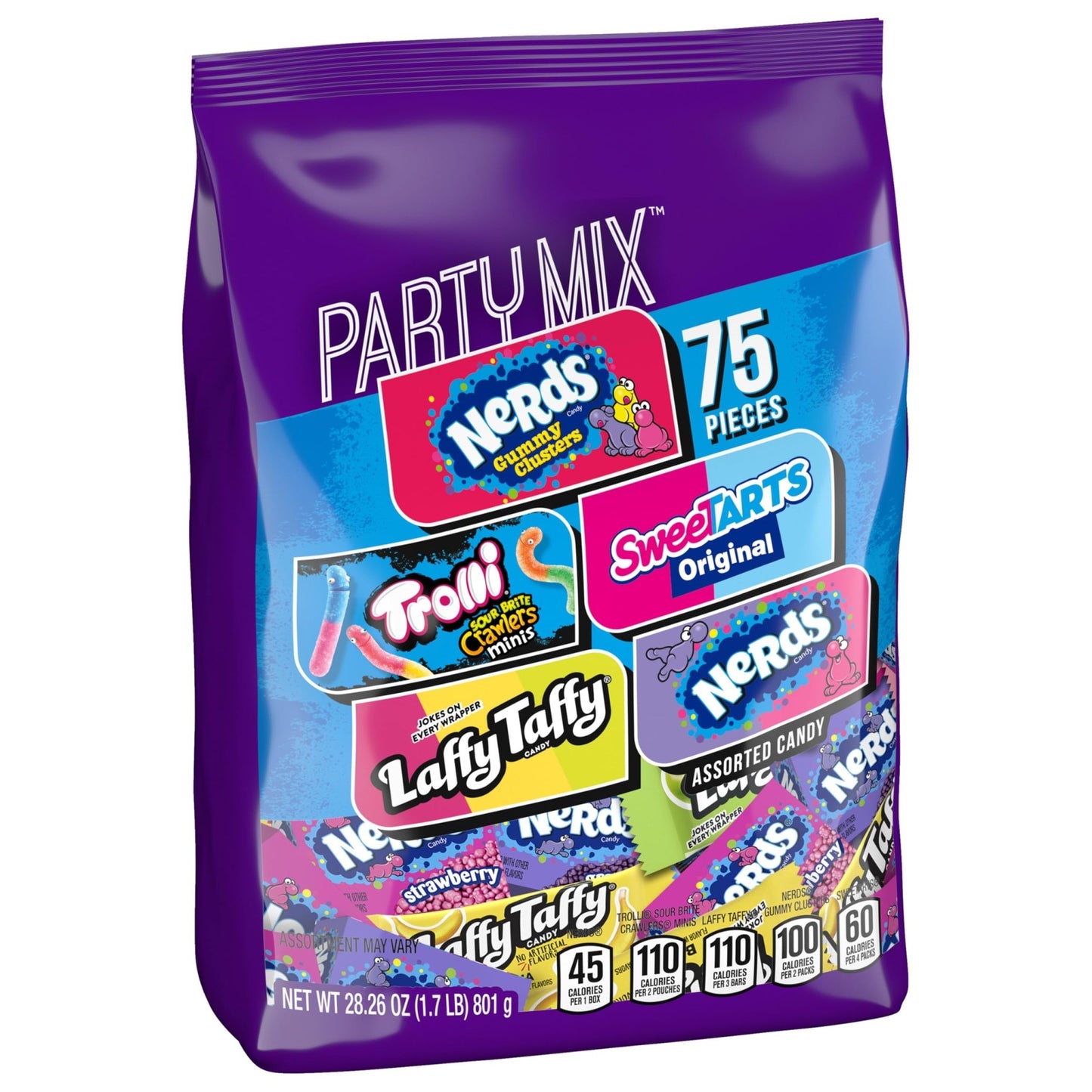 SweeTARTS Variety Party Mix, Individually Wrapped Assorted Candy, 28.6 Ounce (75 Count) - Fresh Hearth