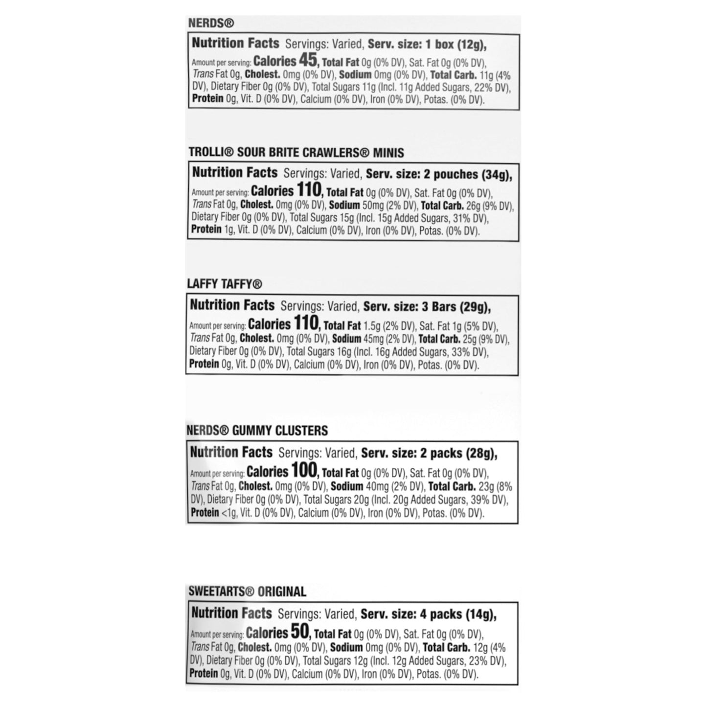 SweeTARTS Variety Party Mix, Individually Wrapped Assorted Candy, 28.6 Ounce (75 Count) - Fresh Hearth