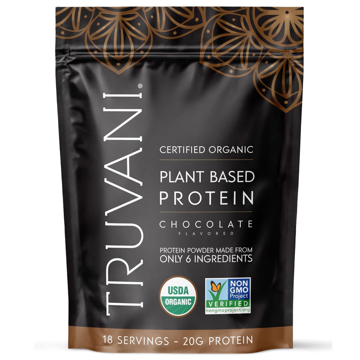 Truvani Vegan Pea Protein Powder | Chocolate | 20g Organic Plant Based Protein | 18 Servings | Keto | Gluten & Dairy Free | Low Carb | No Added Sugar - Fresh Hearth