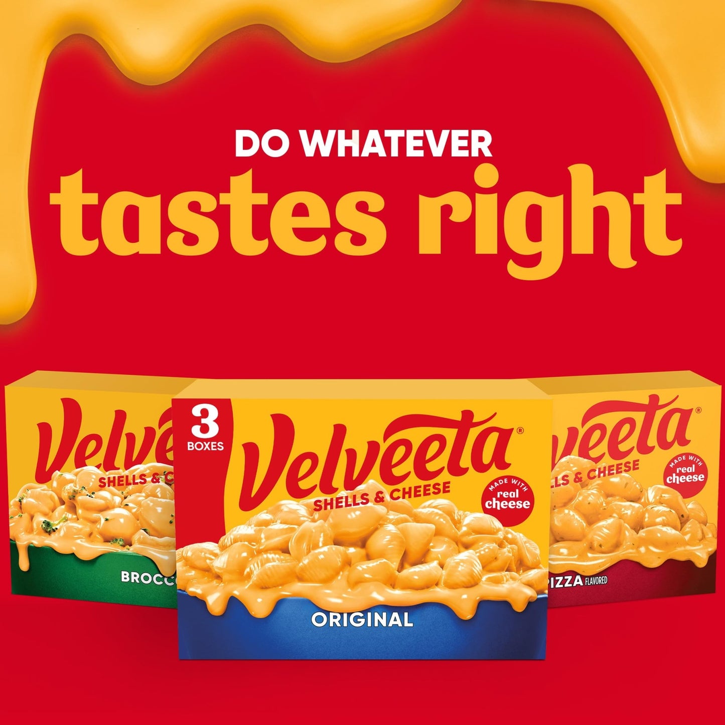 Velveeta Shells & Cheese Original Shell Pasta & Cheese Sauce, 3 ct Pack, 12 oz Boxes - Fresh Hearth