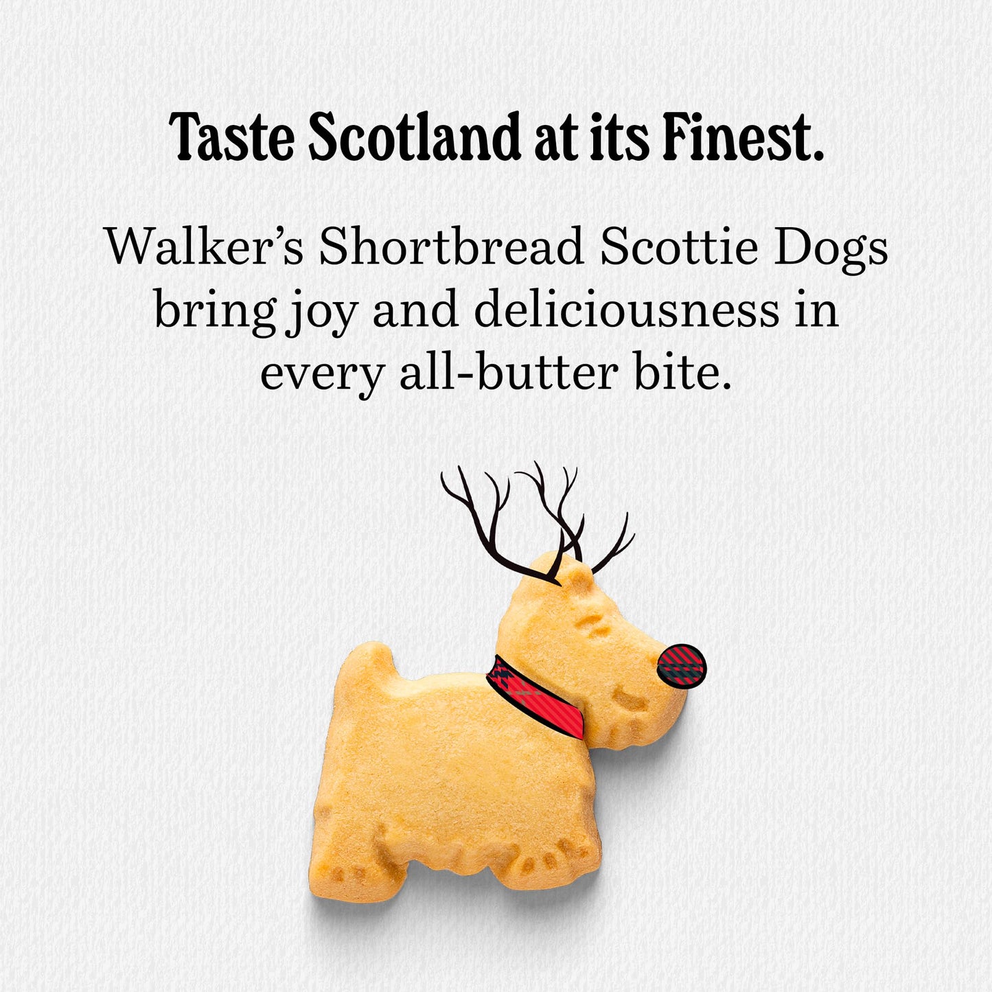 Walker's Shortbread Traditional Scottie Dog Shaped Cookies, All - Butter Shortbread Cookies, 3.9 Oz Box (Pack of 6) - Fresh Hearth