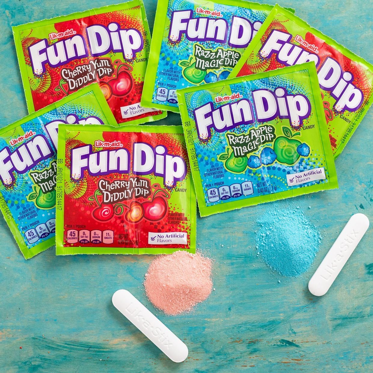 Wonka Fun Dip, Assorted Flavor Party Pack, 0.43 Ounce Packets (48 Count) - Fresh Hearth