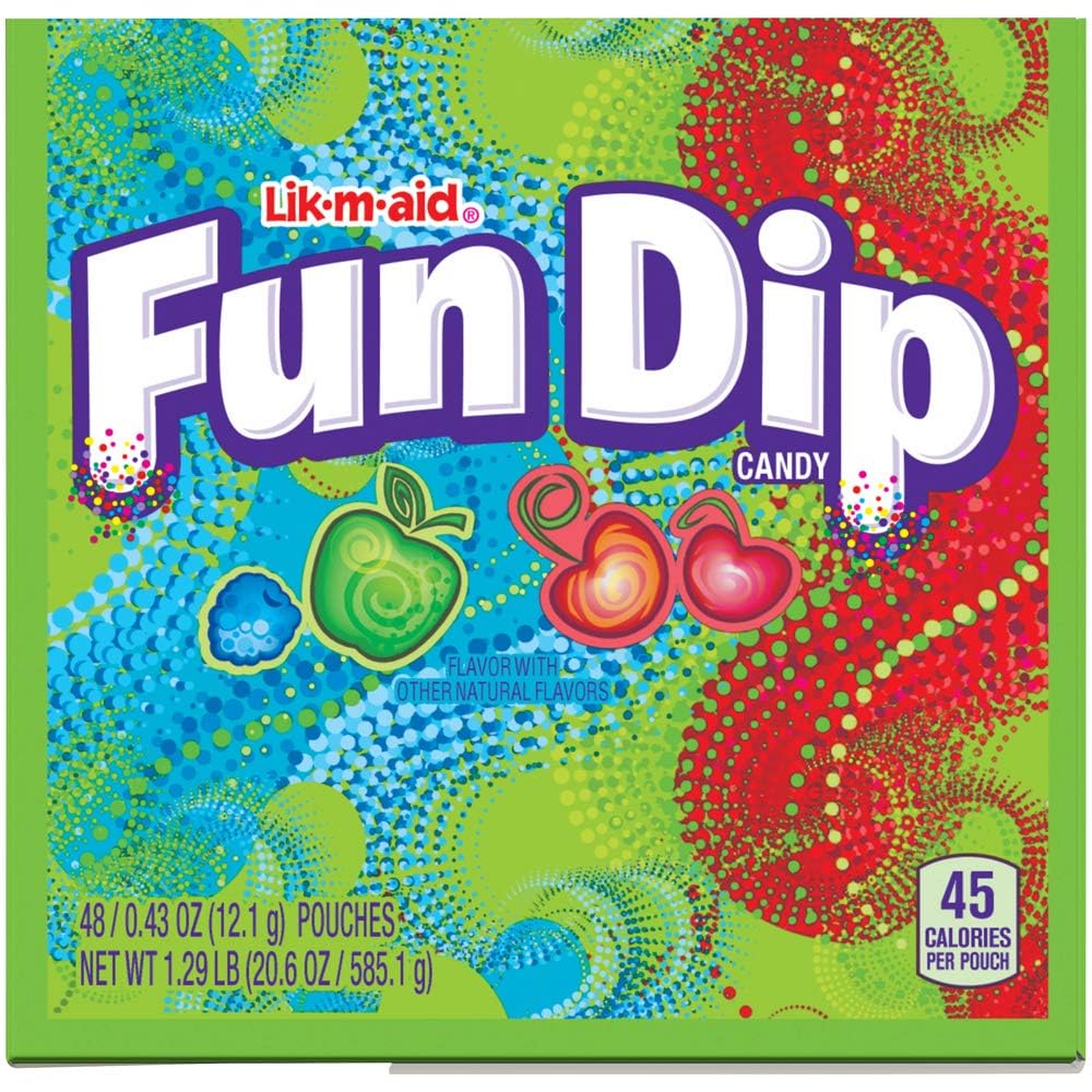 Wonka Fun Dip, Assorted Flavor Party Pack, 0.43 Ounce Packets (48 Count) - Fresh Hearth