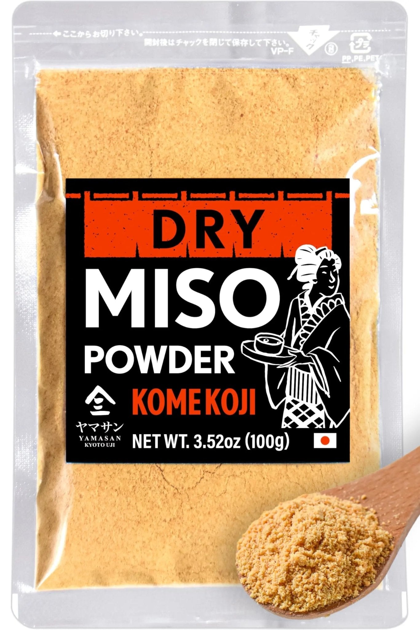 YAMASAN KYOTO UJI Japanese miso seasoning Dry Miso Seasoning, Freeze - Dried Miso Powder, No Additives, Vegan, Delicious Flavor for Various Foods, Made in Japan 100g(3.52oz) - Fresh Hearth