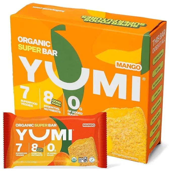 YUMI Organic Breakfast Superbar, Gluten - Free, No Added Sugar, 7+ Vegetables, Soft - Baked Crust, Healthy Snack Bars for Kids, School Safe, Healthy Alternative to Granola Bars or Cereal Bars, Strawberry (30ct) - Fresh Hearth