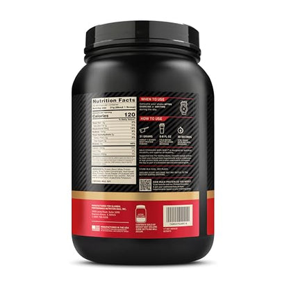 Optimum Nutrition Gold Standard 100% Whey Protein Powder, Double Rich Chocolate 1.98 Pound (Packaging May Vary)