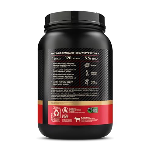 Optimum Nutrition Gold Standard 100% Whey Protein Powder, Double Rich Chocolate 1.98 Pound (Packaging May Vary)