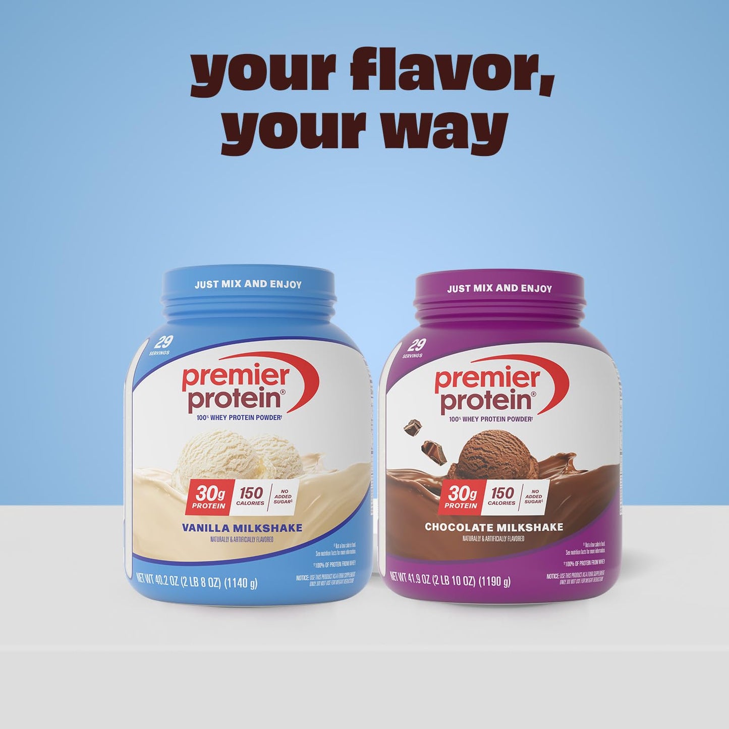 Premier Protein Powder, Vanilla Milkshake, 30g Protein, 1g Sugar, Gluten Free, No Soy, 40.2 oz (29 Servings)