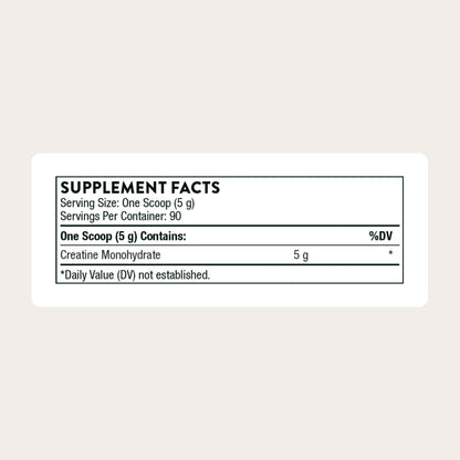 THORNE Creatine - Micronized Creatine Monohydrate Powder - Support for Muscles & Cognitive Function* - for Women & Men - Unflavored - NSF Certified for Sport - 5 g per Serving - 90 Servings