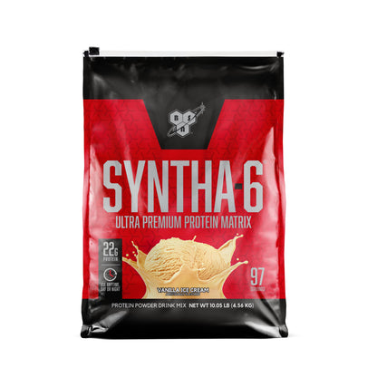 BSN SYNTHA-6 Whey Protein Powder, Micellar Casein, Milk Protein Isolate Powder, Vanilla Ice Cream, 97 Servings (Package May Vary)