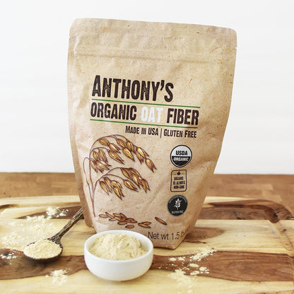 Anthony's Organic Oat Fiber, 1.5 lb, Gluten Free, Non GMO, Keto Friendly, Product of the USA