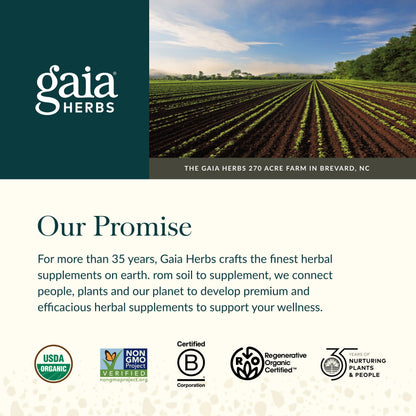 Gaia Herbs Thyroid Support - Made with Ashwagandha, Kelp, Brown Seaweed & Schisandra to Support Healthy Metabolic Balance & Overall Well-Being* - 60 Vegan Liquid Phyto-Caps (30 Servings)