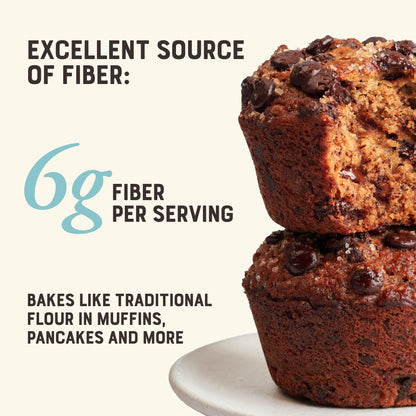 Bob’s Red Mill All Purpose High Fiber Flour - 3 lb Bag, 1-to-1 Baking Substitute, Excellent Source of Fiber, Non-GMO, Kosher