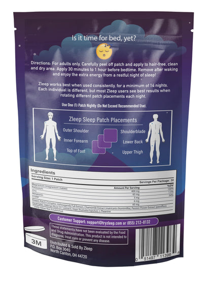 Zleep - Sleep Patches w/Dream Complex and Melatonin
