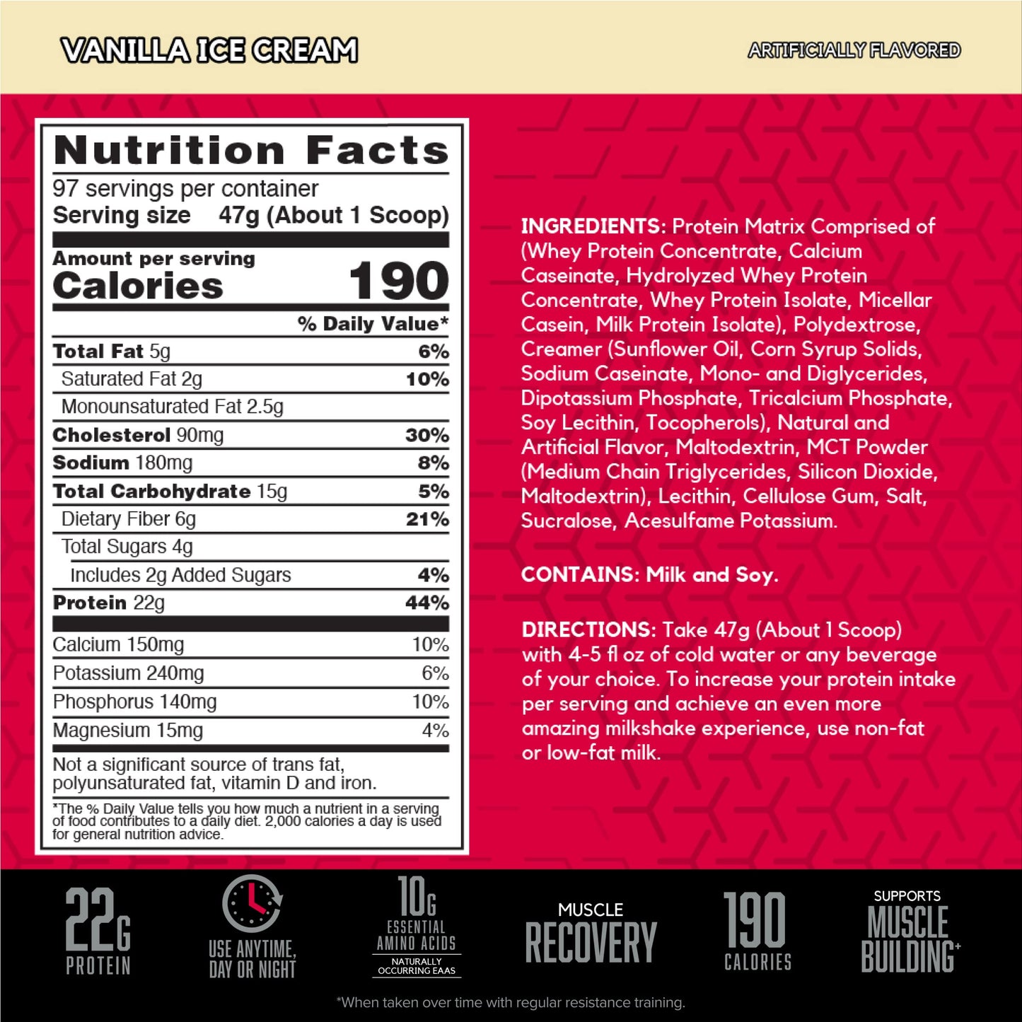 BSN SYNTHA-6 Whey Protein Powder, Micellar Casein, Milk Protein Isolate Powder, Vanilla Ice Cream, 97 Servings (Package May Vary)