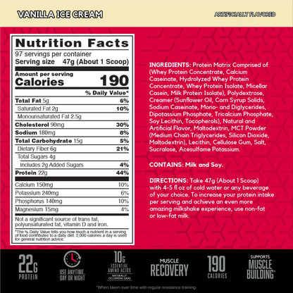 BSN SYNTHA-6 Whey Protein Powder, Micellar Casein, Milk Protein Isolate Powder, Vanilla Ice Cream, 97 Servings (Package May Vary)