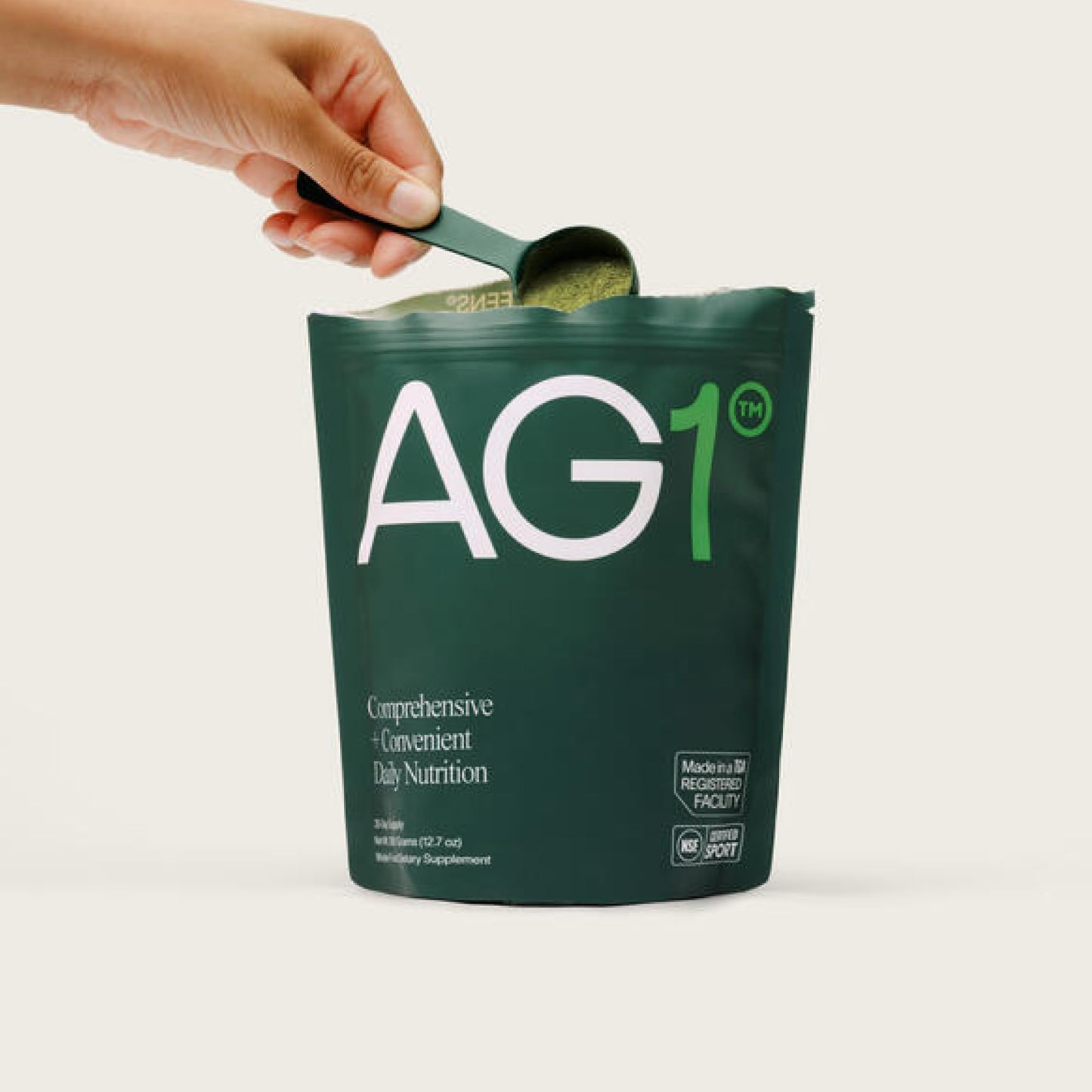 AG1 Greens Powder Refill Pouch – 75 Vitamins, Multivitamin & Probiotic | Gut Health Support | Vegan, Keto, Gluten Free | Athletic Greens Supplement - Pouch Only, Classic Formula - Fresh Hearth