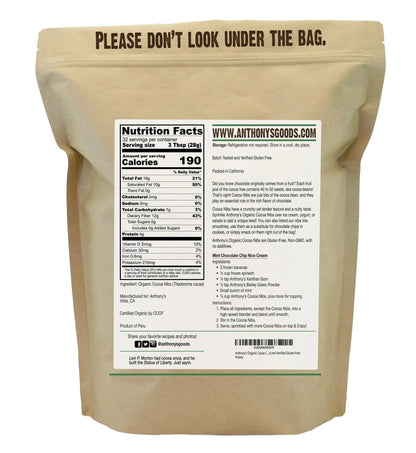 Anthony's Organic Cacao Cocoa Nibs, 2 lb - Fresh Hearth