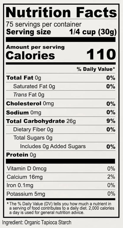 Anthony's Organic Tapioca Flour Starch, 5lbs, Gluten Free & Non GMO - Fresh Hearth