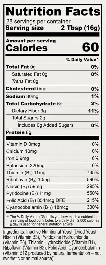 Anthony's Premium Nutritional Yeast Flakes, 1 lb, Fortified, Gluten Free, Non GMO, Vegan - Fresh Hearth