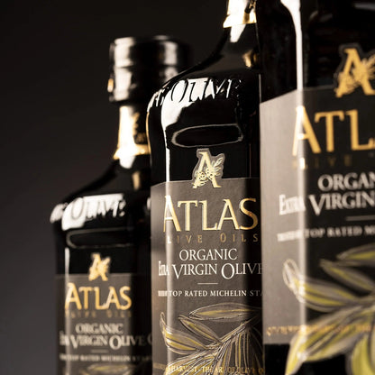 Atlas, organic Cold pressed olive oil, Pressed Moroccan Extra Virgin Olive Oil, Polyphenol Rich | EVOO From Morocco, Newly Harvested Unprocessed from One Single Family Farm | Trusted by Award - Winning Chefs | 500 mL - Fresh Hearth