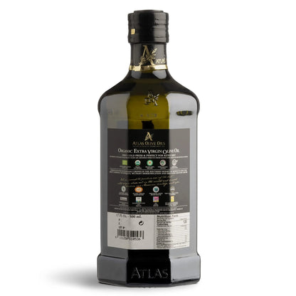 Atlas, organic Cold pressed olive oil, Pressed Moroccan Extra Virgin Olive Oil, Polyphenol Rich | EVOO From Morocco, Newly Harvested Unprocessed from One Single Family Farm | Trusted by Award - Winning Chefs | 500 mL - Fresh Hearth