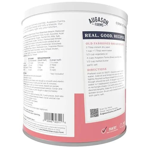 Augason Farms Bread and Roll Mix Can, Emergency Food Supply, Everyday Meals, 48 Servings - Fresh Hearth