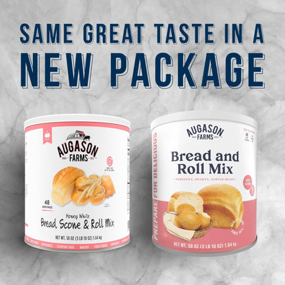 Augason Farms Bread and Roll Mix Can, Emergency Food Supply, Everyday Meals, 48 Servings - Fresh Hearth