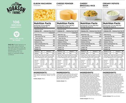 Augason Farms Breakfast and Dinner Variety Pail Emergency Food Supply Everyday Meals 4 Gallon Pail - Fresh Hearth