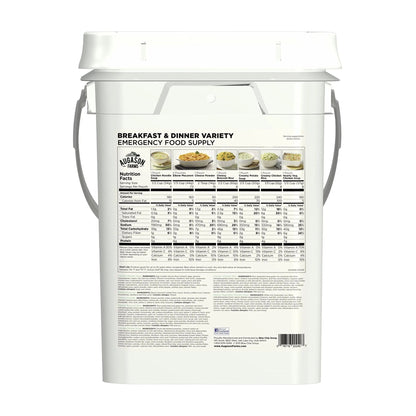Augason Farms Breakfast and Dinner Variety Pail Emergency Food Supply Everyday Meals 4 Gallon Pail - Fresh Hearth