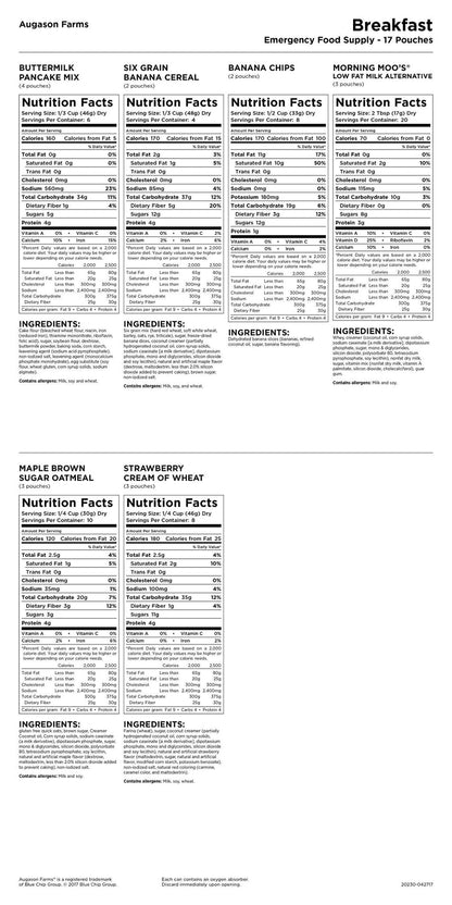 Augason Farms Breakfast Emergency Food Supply 4 Gallon Pail - Fresh Hearth