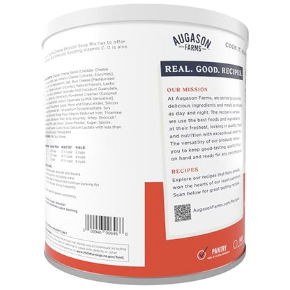 Augason Farms Cheesy Broccoli Soup Mix Can, Emergency Food Supply, Everyday Meals, 38 Servings - Fresh Hearth
