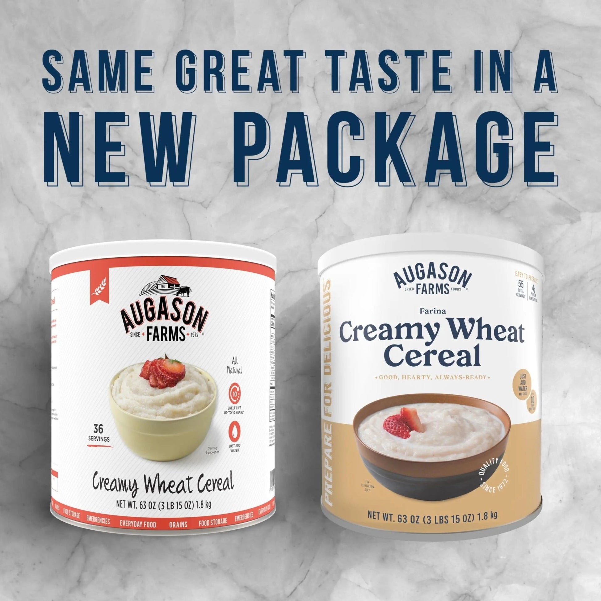 Augason Farms Creamy Wheat Cereal Can, Emergency Food Supply, Everyday Meals, 55 Servings - Fresh Hearth