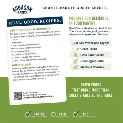 Augason Farms Dehydrated Cross Cut Celery Can, Emergency Food Supply, Everyday Meals, 36 Servings - Fresh Hearth