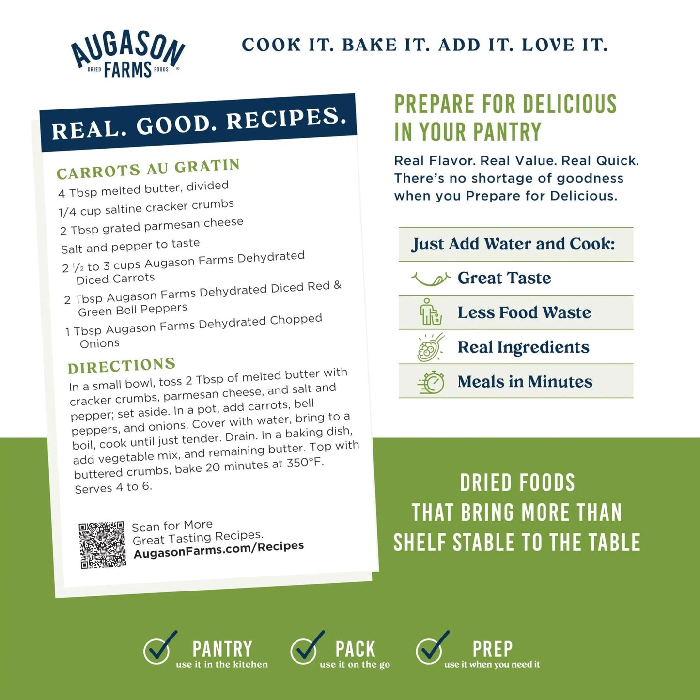 Augason Farms Dehydrated Diced Carrots Can, Emergency Food Supply, Everyday Meals, 216 Servings - Fresh Hearth