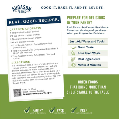 Augason Farms Dehydrated Diced Carrots Can, Emergency Food Supply, Everyday Meals, 216 Servings - Fresh Hearth