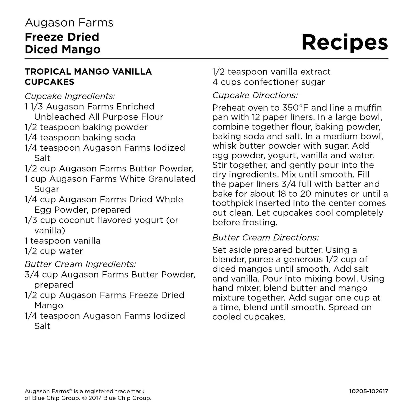 Augason Farms Freeze Dried Mango 9.52 oz No. 10 Can - Fresh Hearth