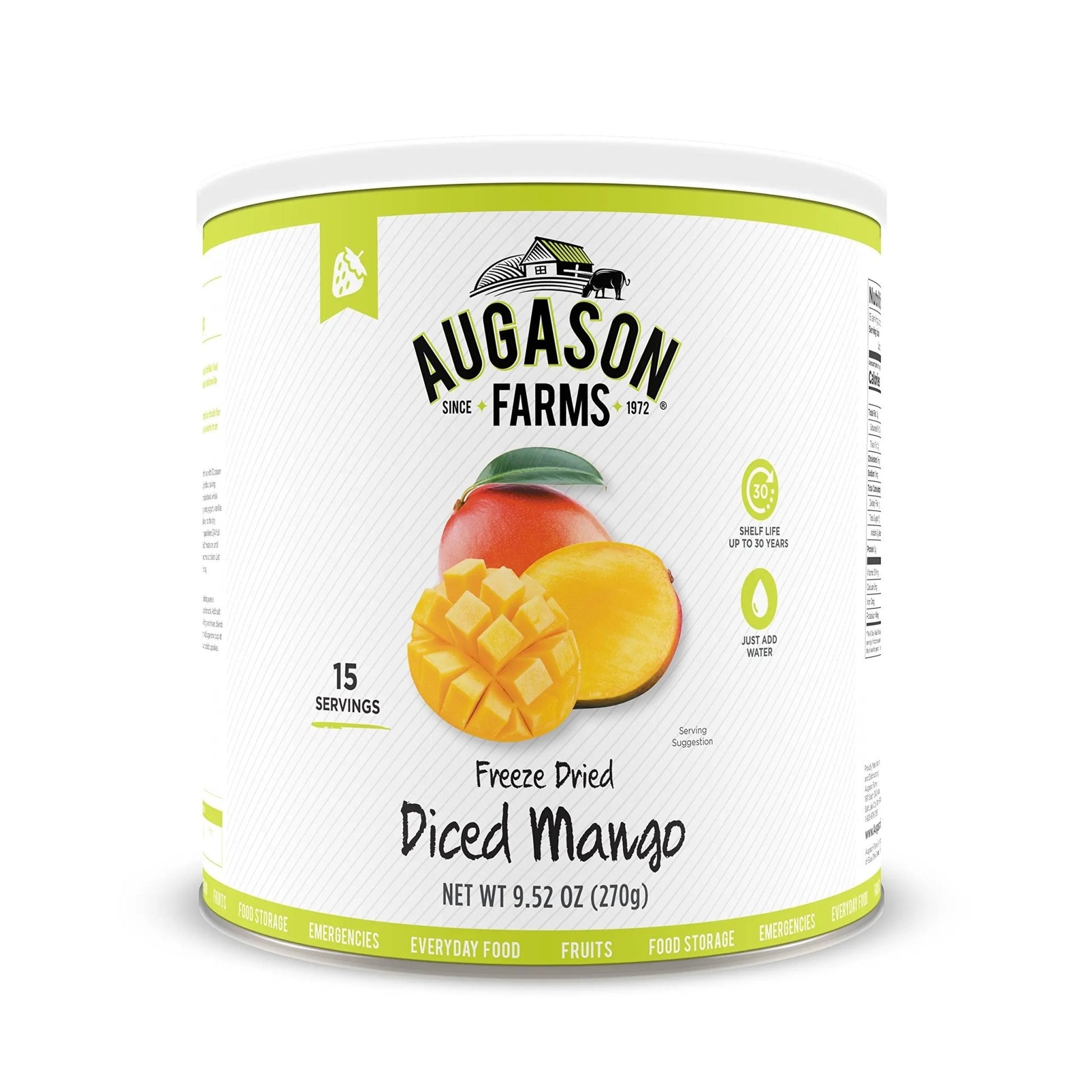 Augason Farms Freeze Dried Mango 9.52 oz No. 10 Can - Fresh Hearth