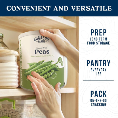 Augason Farms Freeze Dried Peas Can, Emergency Food Supply, Everyday Meals, 30 Servings - Fresh Hearth