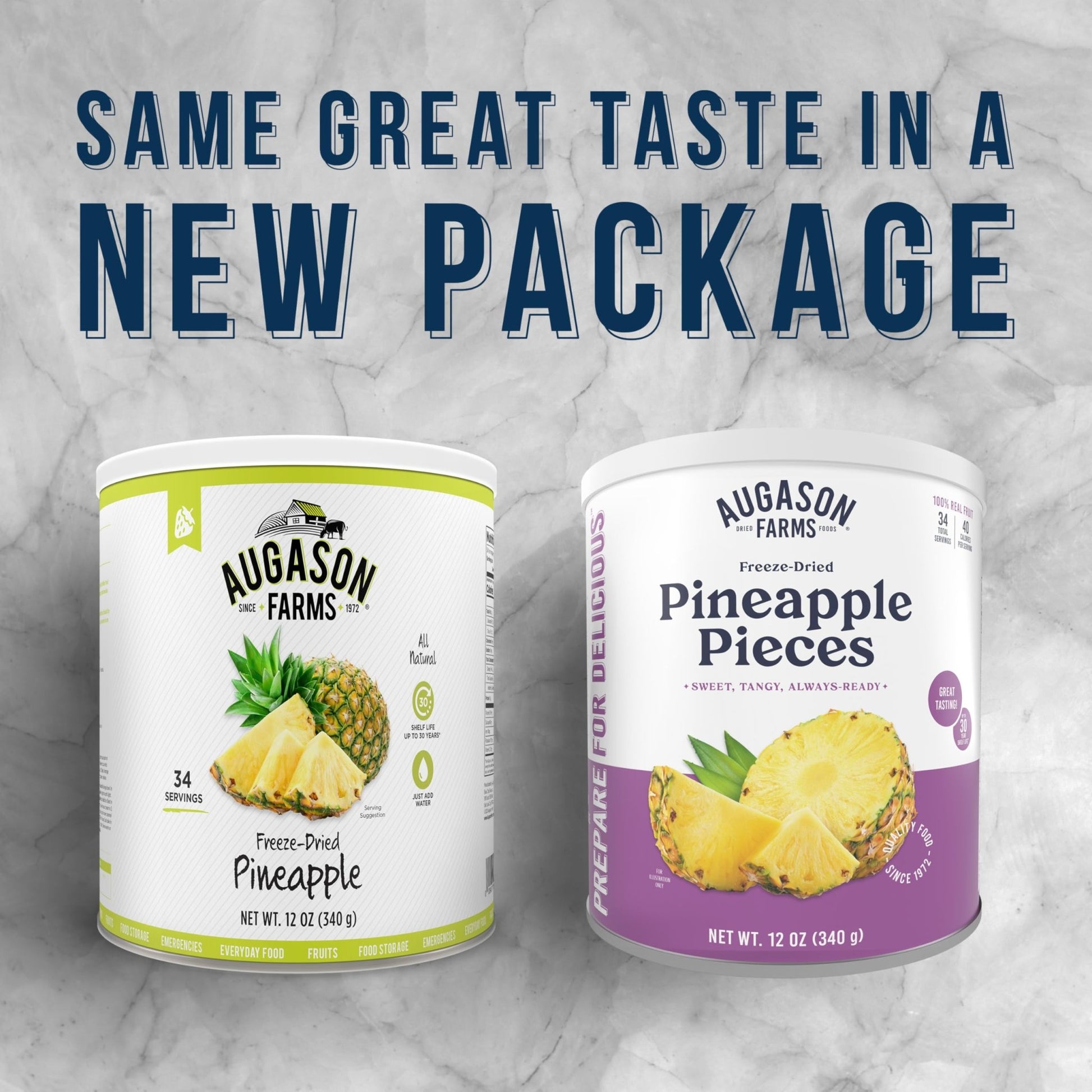 Augason Farms Freeze Dried Pineapple Pieces Can, Emergency Food Supply, Everyday Meals, 34 Servings - Fresh Hearth