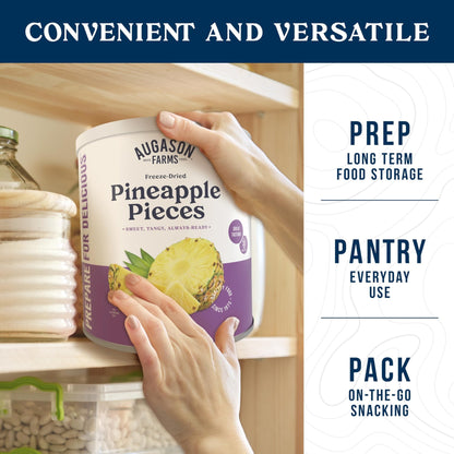 Augason Farms Freeze Dried Pineapple Pieces Can, Emergency Food Supply, Everyday Meals, 34 Servings - Fresh Hearth