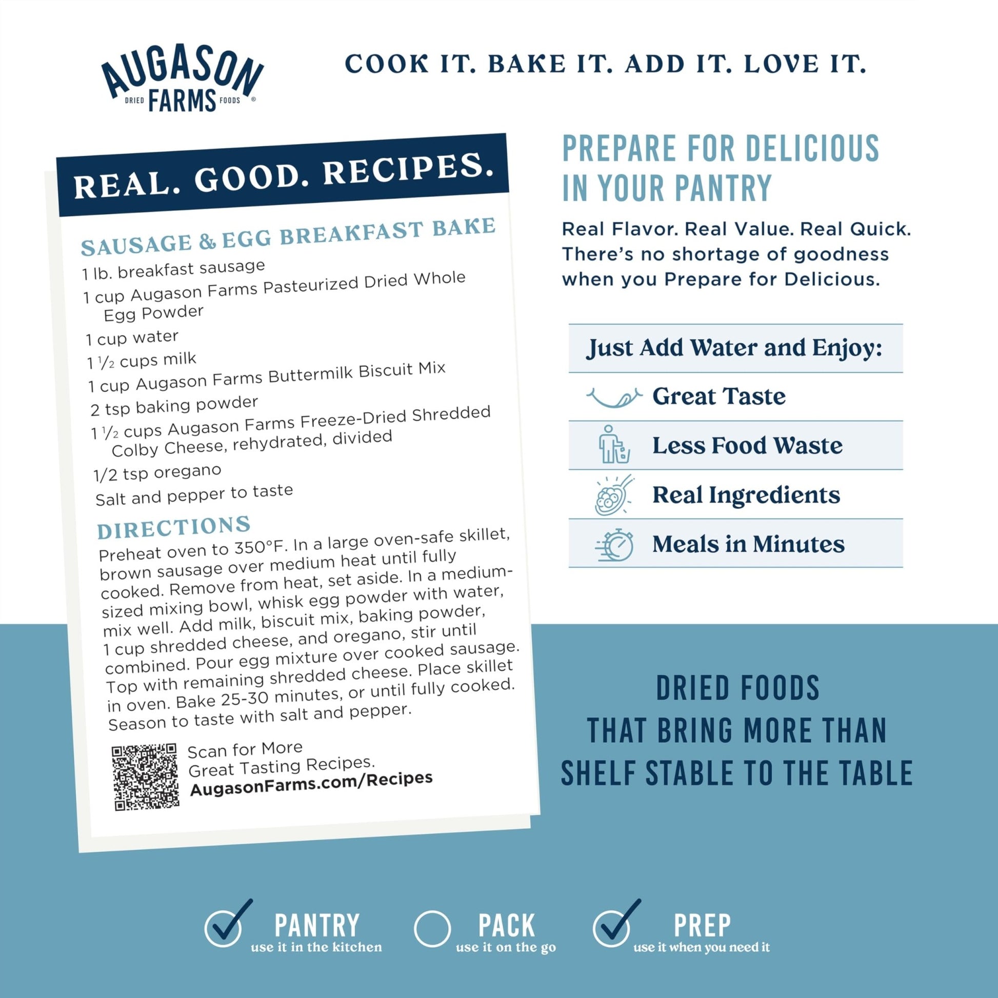 Augason Farms Freeze Dried Shredded Colby Cheese Can, Emergency Food Supply, Everyday Meals, 30 Servings - Fresh Hearth